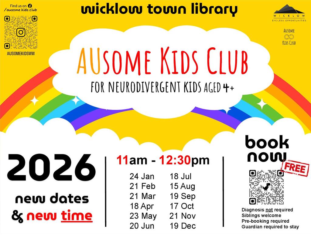 AUsome Kids Club Poster for 2026 Wicklow